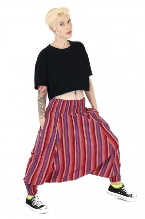 Șalvari cu bandă lată în dungi - Multicolor [2]
