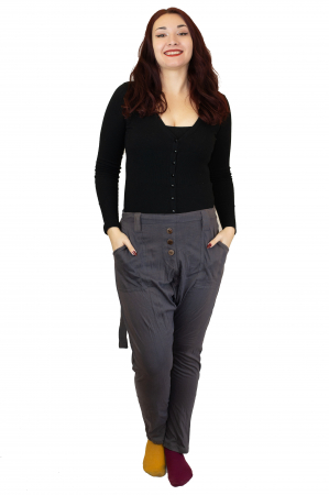 Salvari cu nasturi - Gri [0]