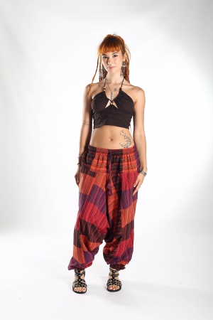 Șalvari din bumbac strappy  - Multicolor 1 [1]