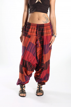 Șalvari - Șalvari din bumbac strappy  - Multicolor 1