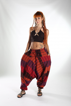 Șalvari din bumbac strappy  - Multicolor 1 [2]
