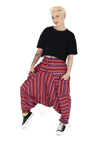 Șalvari în dungi cu 2 buzunare cu fermoar - Multicolor [4]