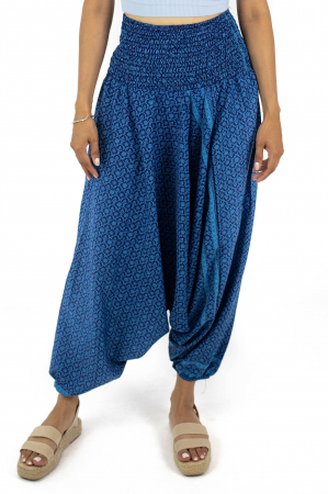 Salvari lejeri cu print floral - Albastru - M-39 [0]