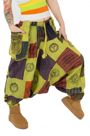 Șalvari - Salvari patch unicat cu buzunare supradimensionate - Model 11