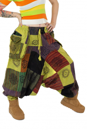 Șalvari - Salvari patch unicat cu buzunare supradimensionate - Model 13