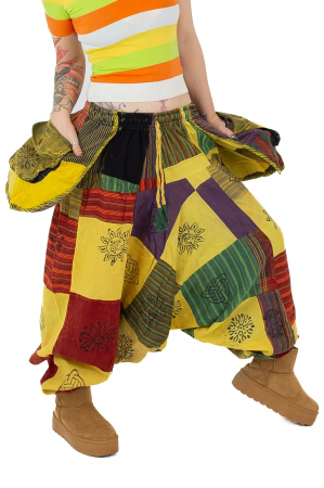 Șalvari - Salvari patch unicat cu buzunare supradimensionate - Model 24