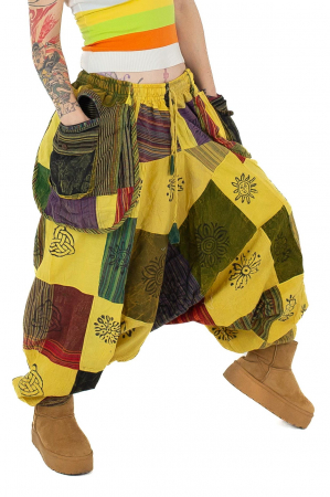 Șalvari - Salvari patch unicat cu buzunare supradimensionate - Model 27