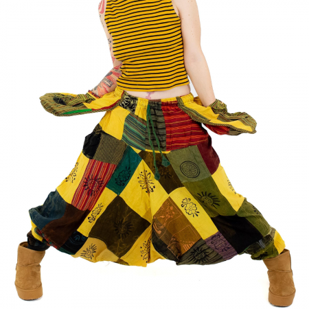 Șalvari - Salvari patch unicat cu buzunare supradimensionate - Model 43