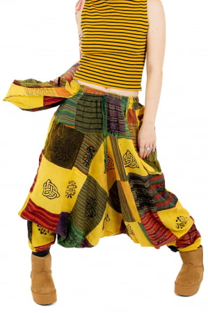Șalvari - Salvari patch unicat cu buzunare supradimensionate - Model 48