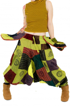 Șalvari - Salvari patch unicat cu buzunare supradimensionate - Model 49
