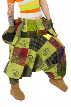 Șalvari - Salvari patch unicat cu buzunare supradimensionate - Model 55
