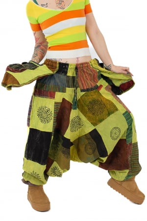 Șalvari - Salvari patch unicat cu buzunare supradimensionate - Model 56