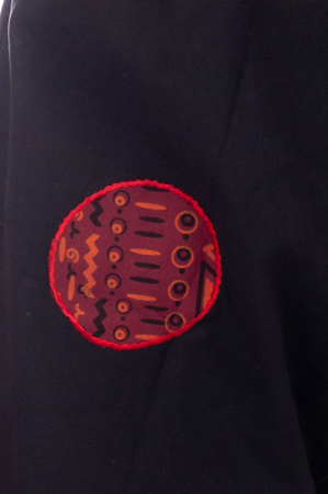 Salvari negri cu print si broderie [1]