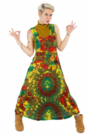 Rochii - Sarafan Midi Tie Dye - Multicolor