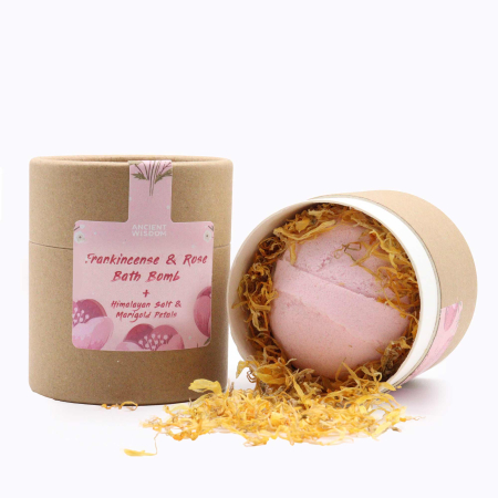 Produse pentru Baie - Set aromaterapie – Bombă de Baie Efervescentă, Sare de Himalaya și Flori de Lavand (Enchanting Heart Haven)