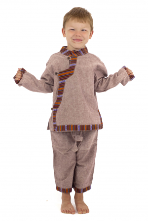 Set bluza si pantaloni pentru copii - Gri [0]