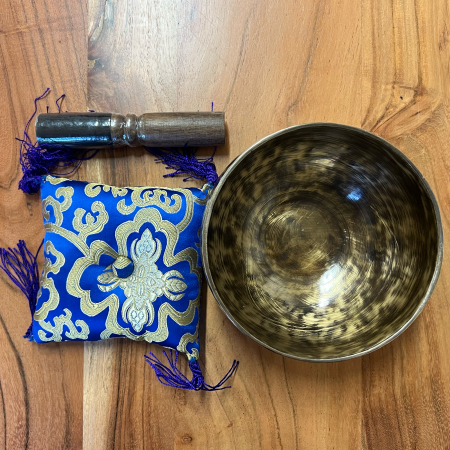 SET Singing Bowl - 14cm (bol, maleta, pernita) FULL MOON - handmade , 590gr. [1]