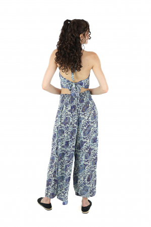 Set top si pantaloni cu print oriental si fir auriu - Model 1 [5]