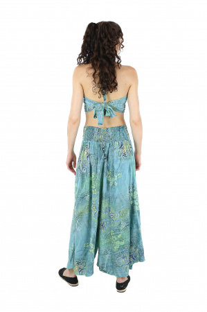 Set top si pantaloni cu print oriental si fir auriu - Model 2 [5]