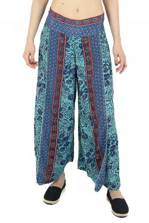 Set top si pantaloni cu print oriental si fir auriu - Model 5 [2]