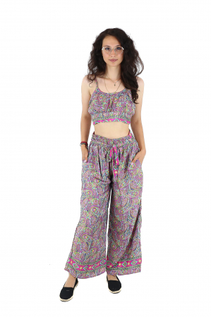 Set top tip bustiera si pantaloni cu croi drept - Model 2 [3]