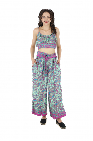 Set top tip bustiera si pantaloni cu croi drept - Model 3 [3]