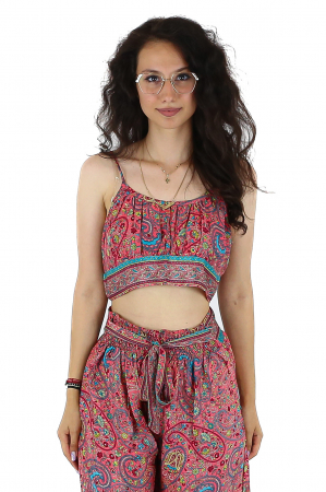 Set top tip bustiera si pantaloni cu croi drept - Model 4 [1]
