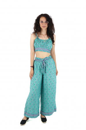 Compleuri - Set top tip bustiera si pantaloni cu croi drept - Model 5
