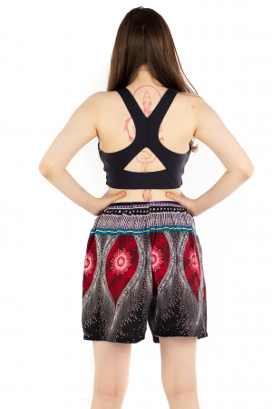 Pantaloni scurti cu motive tip paun [3]