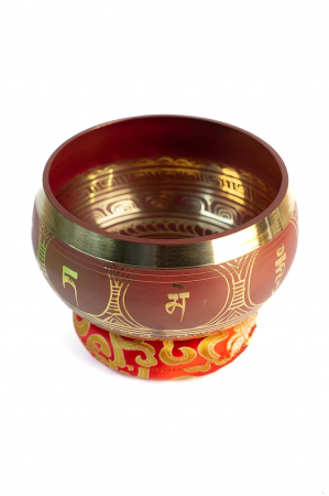 Singing Bowl cu simboluri tibetane - Marime Mare 17 cm - Model 10 [2]