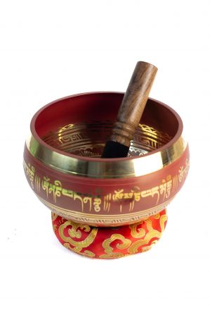 Singing Bowl cu simboluri tibetane - Marime Mare 17 cm  - Model 20 [0]