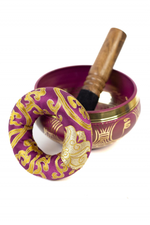 ZEN - Singing Bowl cu simboluri tibetane - Marime Medie 13 cm - Model 1