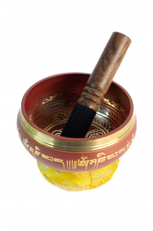 Singing Bowl cu simboluri tibetane - Marime Medie 13 cm - Model 21 [0]