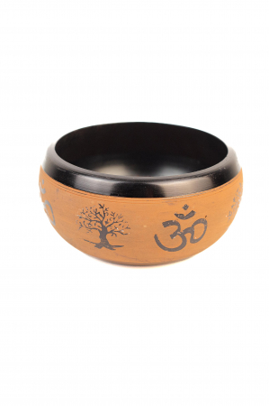 Singing Bowl din Pulbere de Pamant - Buddha Om de Lut - 16cm [1]