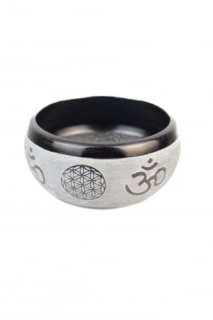 Singing Bowl din Pulbere de Pamant- Om Cinci Buddha - 16cm [2]