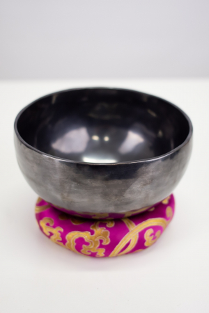 BOLURI TIBETANE - Singing Bowl Tibetan Autentic Forjat manual - Full Black, 15 cm, 0,650 Kg