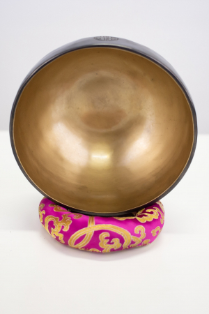 Singing Bowl Tibetan Autentic Forjat manual - Full Moon Dark Golden ,  17,5 cm, 0,990 Kg [2]
