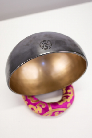 Singing Bowl Tibetan Autentic Forjat manual - Full Moon Dark Golden ,  17,5 cm, 0,990 Kg [3]