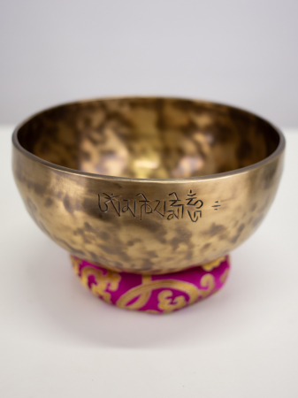 BOLURI TIBETANE - Singing Bowl Tibetan Autentic Forjat manual - Full Moon, 20 cm, 1,043 Kg