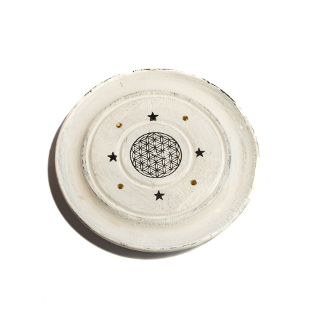 Accesorii - Suport rotund din Lemn de Mango pentru Betisoare si Conuri Parfumate - Endless Knot
