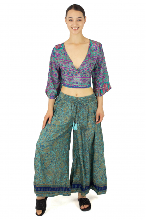 Top din material fluid cu imprimeu floral - Model 1 [1]