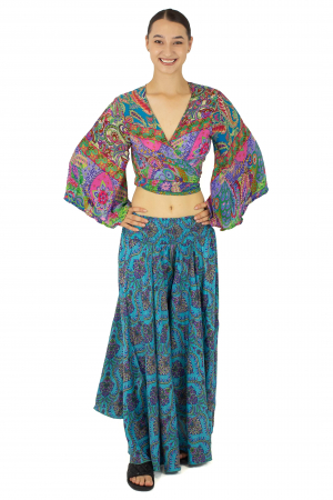 Top din material fluid cu imprimeu floral - Model 13 [1]