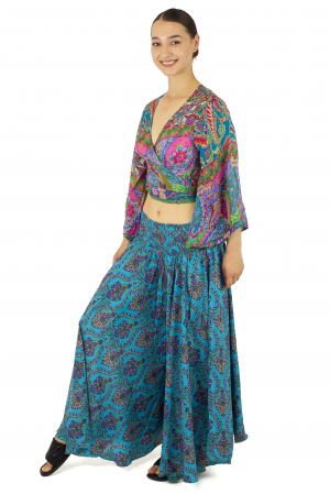 Top din material fluid cu imprimeu floral - Model 13 [2]