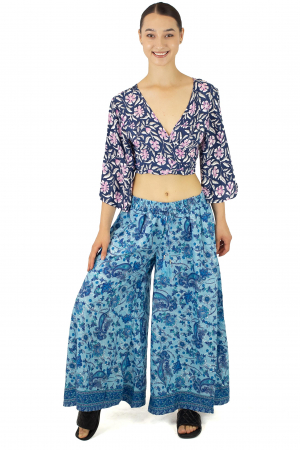 Top din material fluid cu imprimeu floral - Model 3 [3]