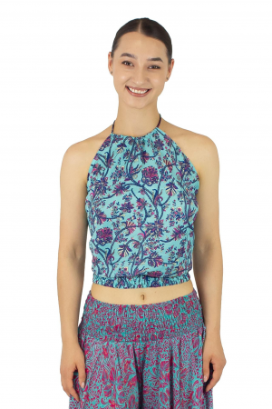 Top din material fluid cu imprimeu floral - Model 6 [0]