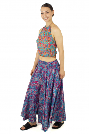 Top din material fluid cu imprimeu floral - Model 14 [3]