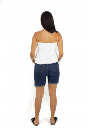 Top intr-o culoare cu banda elastica - Rosu [3]