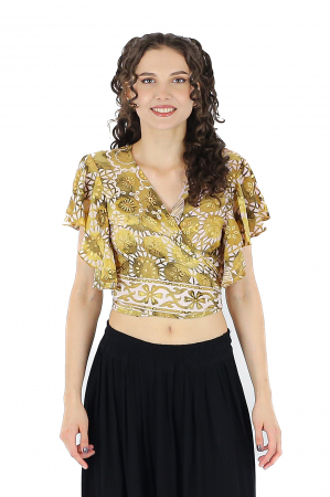 Top petrecut cu volanase la maneci - Model 2 [0]