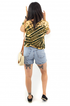 Tricou fara maneci Tie Dye 1 - Galben [3]