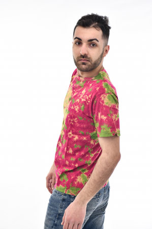 Tricou Tie Dye AllOver Splash - Maro Inchis [4]